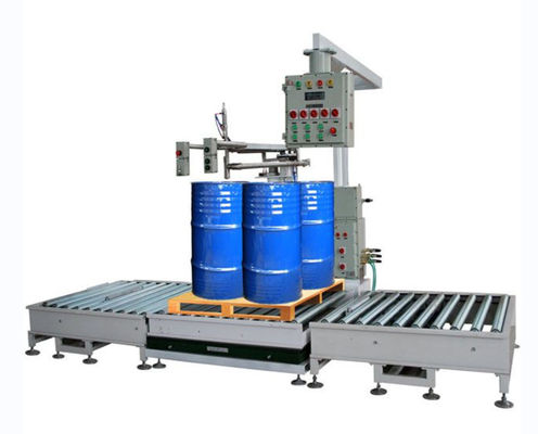 Qualità  Auto 1000L Container IBC Filling Equipment Weighing With Roller Conveyor Fabbrica